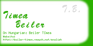 timea beiler business card